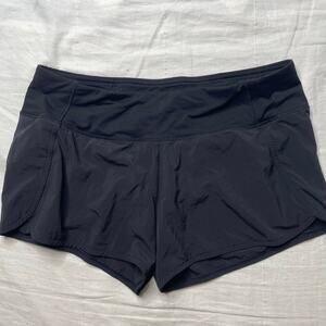 Lululemon Run Times Lined Shorts Black Sz 10 Women's Athleisure Stretch Comfy
